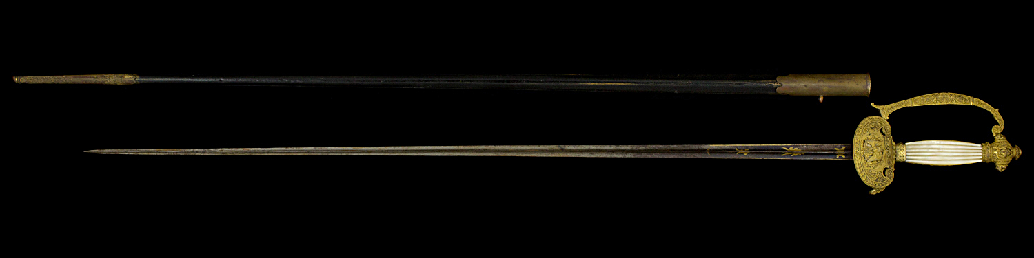 S000010_French_Presidency_Smallsword_Full_Obverse_Next_to_Scabbard