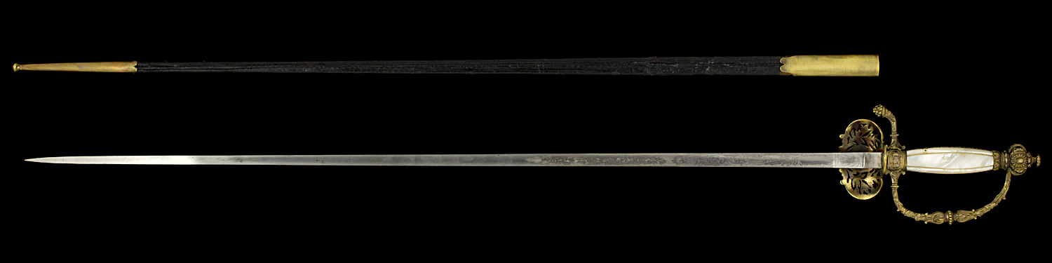 S000012_French_Judge_Smallsword_Full_Reverse_Next_to_Scabbard