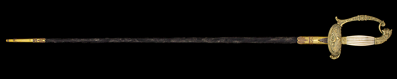 S000014_French_Louis-Philippe_Smallsword_Full_Obverse_With_Scabbard