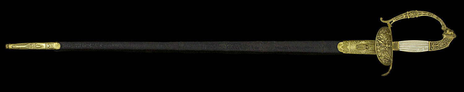 S000111_French_Superior_Officer_Smallsword_Full_Obverse_With_Scabbard