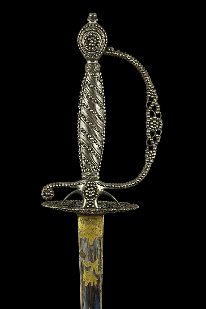 S000206_British_Cut_Steel_Smallsword_Blued_Collets_Hilt_Reverse_