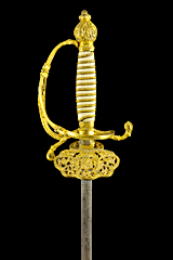 S000081_Belgian_Ivory_Grip_Court_Sword_Hilt_Obverse_