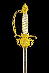 S000084_Belgian_Wired_Grip_Court_Sword_Hilt_Obverse_