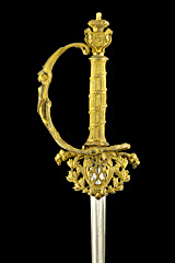 S000138_Belgian_Ponts_et_Chaussee_Smallsword_Hilt_Obverse_