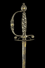 S000154_British_Cut_Steel_Smallsword_Hilt_Obverse_