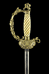 S000180_Belgian_StMichael_Smallsword_Hilt_Obverse