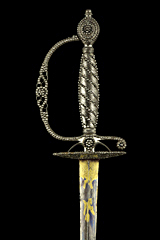 S000206_British_Cut_Steel_Smallsword_Blued_Collets_Hilt_Obverse