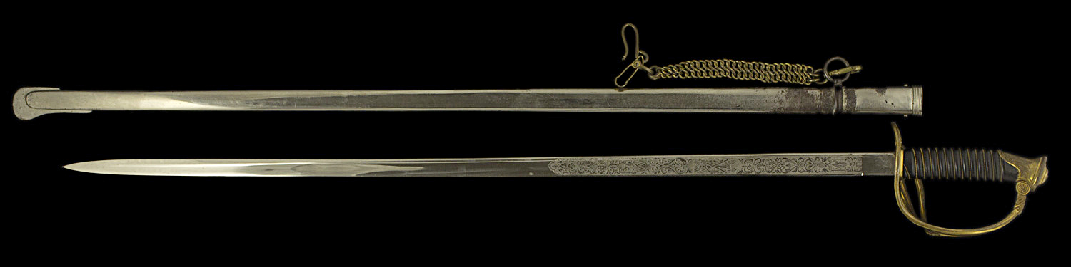 S000179_Belgian_Officer_Sword_AI_Full_Reverse_Next_to_Scabbard