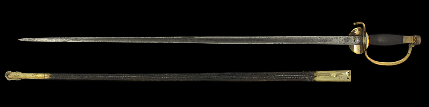 S000189_Belgian_Garde_Bourgeoise_Smallsword_Full_Reverse_Next_to_Scabbard